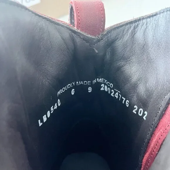 Lane COSSETTE Womens Cowboy Booties 9 Western Cowgirl Red Leather  Short Boots - Picture 5 of 13